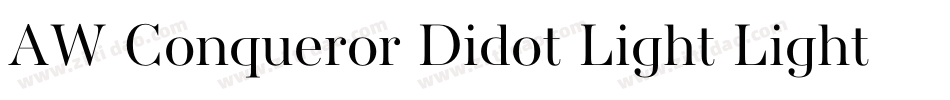 AW Conqueror Didot Light Light字体转换